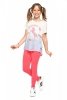 Girls long leggings for children Zoe pink